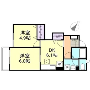 サンクレストD【1階】の間取り