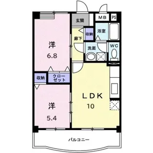 ヴェルドミールS【4階】の間取り