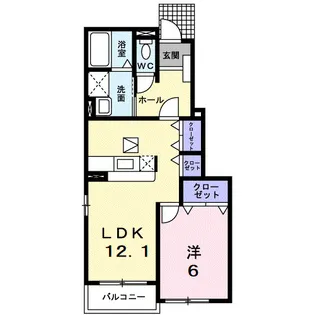 パセーオ ロジュマンB【1階】の間取り