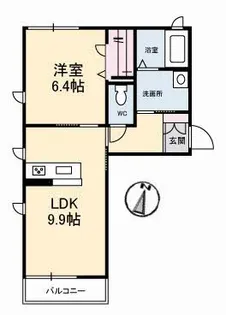 ファイン シンフォニー A棟【2階】の間取り