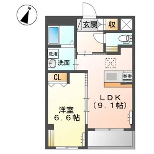 CIEL天瀬【1階】の間取り