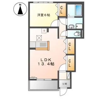 Sunny Court,【1階】の間取り