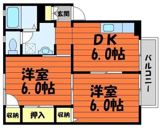 グリーンパークふじや【202号室】の間取り