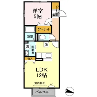 フラットウィステリア【206号室】の間取り