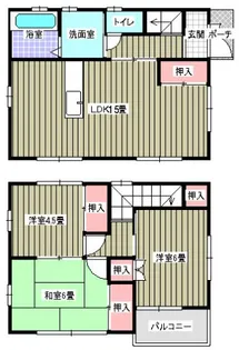 エーデルハイム新湯野Ⅱの間取り