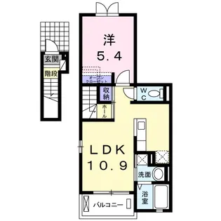 メゾン・パティオス B【2階】の間取り