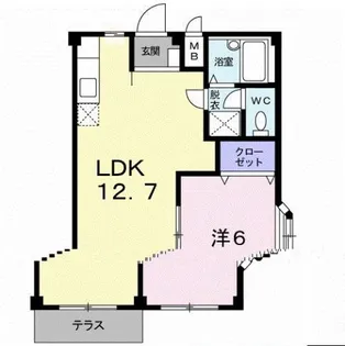 エルディム武下【1階】の間取り