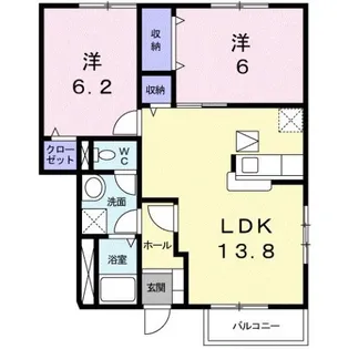 サンブリーゼ東山 A【1階】の間取り