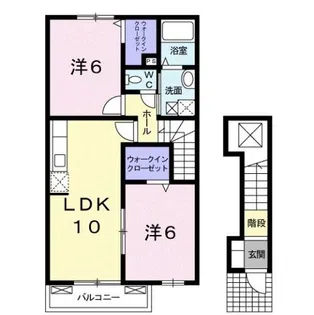 グローヴ ガーデンⅡ【2階】の間取り