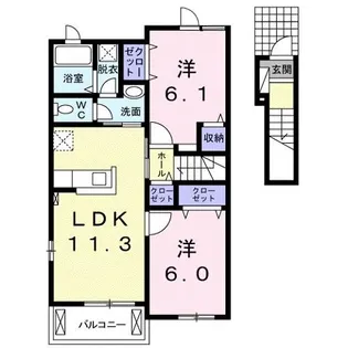 ベラ クオーレⅡ【2階】の間取り