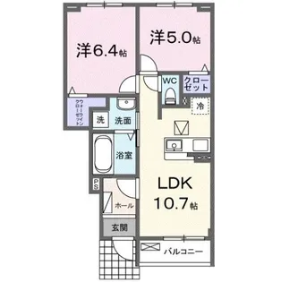 メゾン シュシュ【1階】の間取り