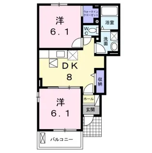 ラメールB【1階】の間取り