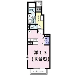 ピアコートⅡ【1階】の間取り