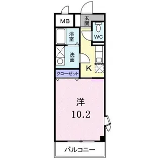 ドエル香西【2階】の間取り