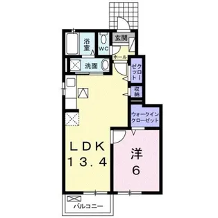 セレノ カーサB【1階】の間取り