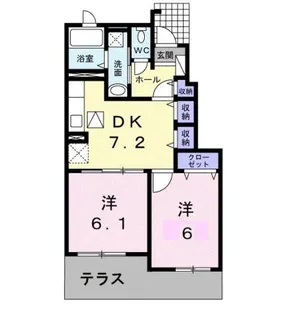 アルモニー三木【1階】の間取り