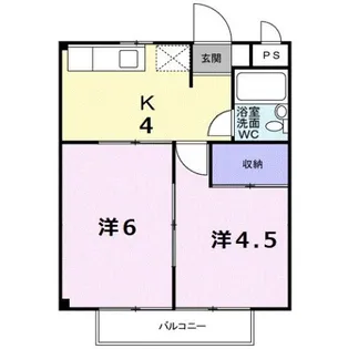 Aカントリーハイツ【2階】の間取り
