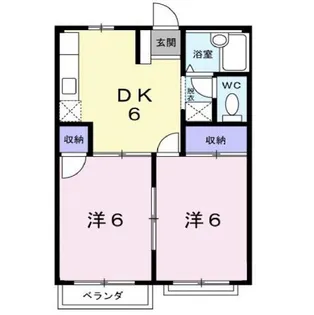 エルディム楽天A【1階】の間取り