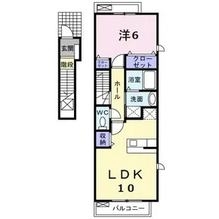 リヴィエールA【2階】の間取り