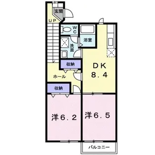 コスモハイツ C【2階】の間取り