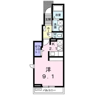 アモーレ今津Ⅰ【1階】の間取り