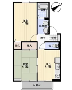 アネックス虫明【202号室】の間取り