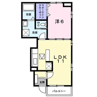 プリムヴェールA【1階】の間取り