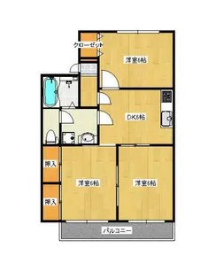 セジュール高崎 A棟【202号室】の間取り