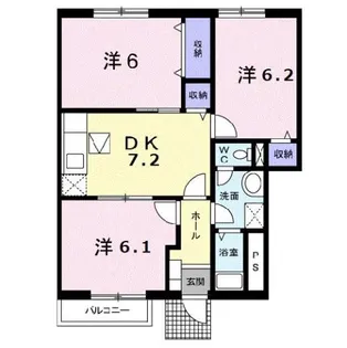 グランドソレーユ A【1階】の間取り