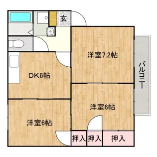 セジュール天神 C【2階】の間取り