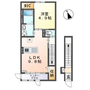 ペーシュ アーブル【2階】の間取り