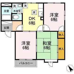 ビバフロイデA棟【2階】の間取り