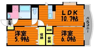 ラグゼールⅡ【101号室】の間取り