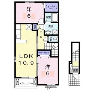クオーレⅡ【2階】の間取り