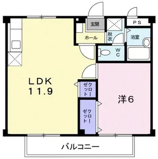 シティハイツ川地【2階】の間取り