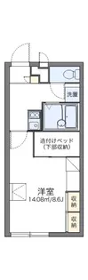 レオパレスエスポワール【2階】の間取り