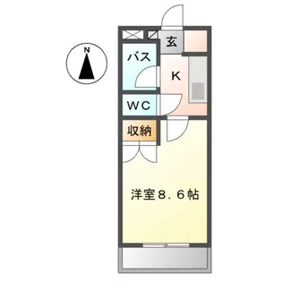 シャインキャッスルⅡ【1階】の間取り