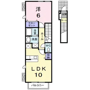 グランデy B【2階】の間取り