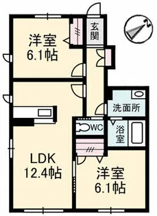 シャーメゾン郡家 C棟【1階】の間取り