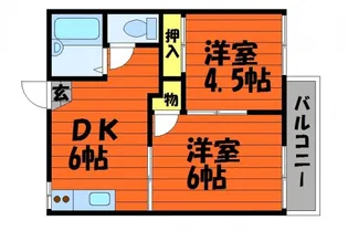 レジデンス小野【202号室】の間取り