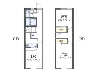 レオパレス蓮池【1階】の間取り