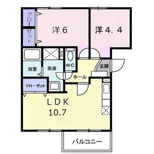 リヴィエール宮本Ⅰ【1階】の間取り