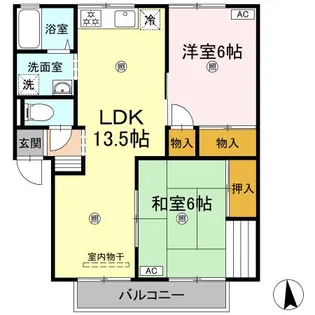 カーサM【202号室】の間取り