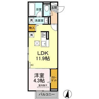 D-residence西町【1階】の間取り