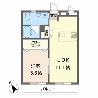 カーサ・ウィル【1階】の間取り