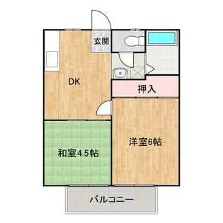 あけぼのセントラルコーポ B棟【2階】の間取り