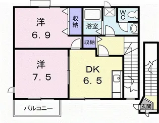 セナングA【2階】の間取り