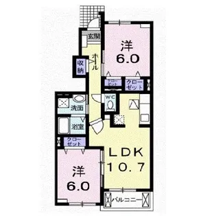フェールⅡ【1階】の間取り