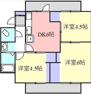 ヴィラナリー元山【1-206号室】の間取り