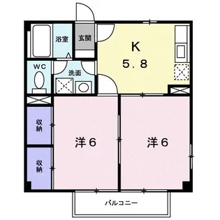 ロマネスクローズ A【2階】の間取り